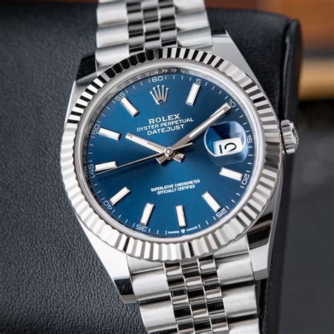 ladies rolex datejust blue dial|rolex datejust 41 ref 126333.